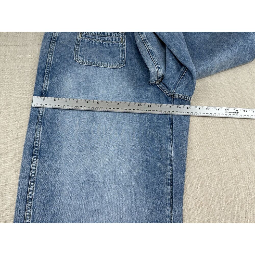 Old Navy High Rise Baggy Wide Leg Drapey Denim Jeans Womens Size 16  Medium Wash - Picture 11 of 12